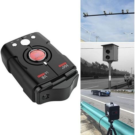 Détecteur de radar de voiture, hors portée, détecteur laser/radar, alerte vocale, alerte de feu rouge et de radar, écran OLED multicolore, temps de réponse rapide, système d'alarme (1/4)