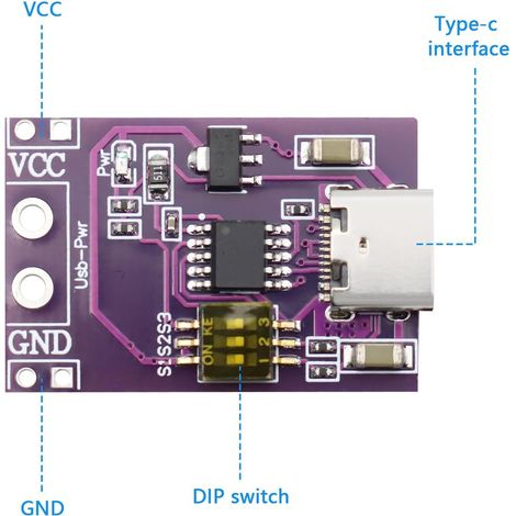 Module de déclenchement de décodage à Charge Rapide de Type C QC/AFC/ PD2.0/PD3.0, Prend en Charge la Sortie de Tension Fixe 5 V 9 V 12 V 15 V 20 V (1/4)