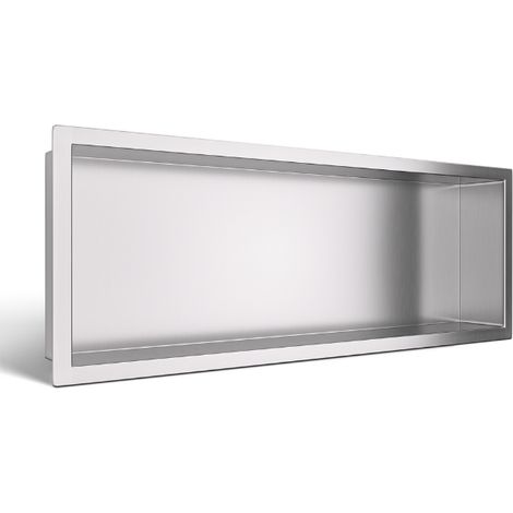 Mensola a incasso Wall-BOX ONE in acciaio inox 60x20x10 cm (1/4)