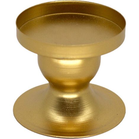 Candelabros de hierro negro/dorado, base para velas, colección dorada