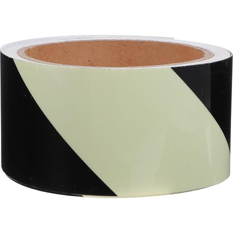 Ruban Fluorescent Adhésif en Pvc Vert et Noir Effet Lumineux Solide, Bande de Guidage Lumineuse pour Hôpitaux et Routes, 1 Rouleau (1/5)
