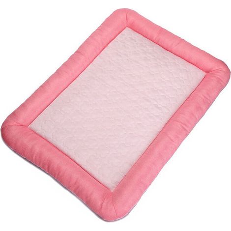 Cama para perro con cojín de 45 x 32 cm, ideal para perros miniatura, color rosa. (1/3)