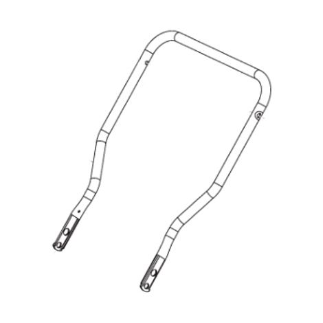 Guidon partie centrale jaune tondeuse batterie Stiga - GGP - 381007585/0