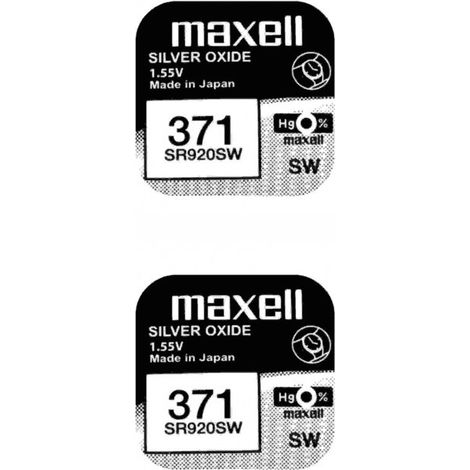 .2 piles Maxell 371 SR920SW.