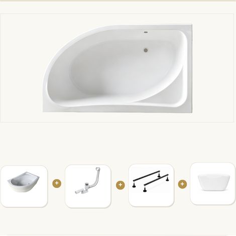 Baignoire CALMA 140x90 droite tablier + RT (1/5)
