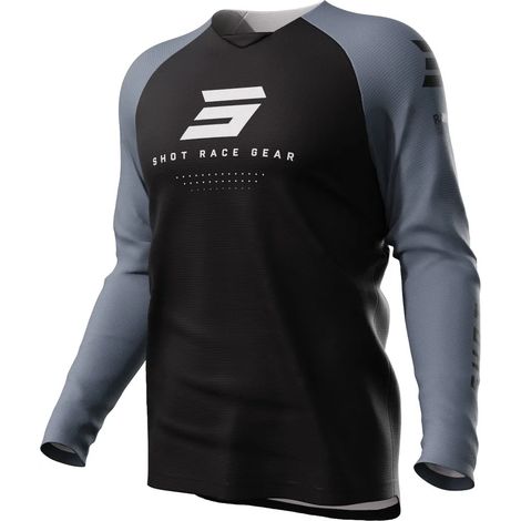 Maillot de motocross Shot Draw Escape, noir/gris, taille S (1/2)