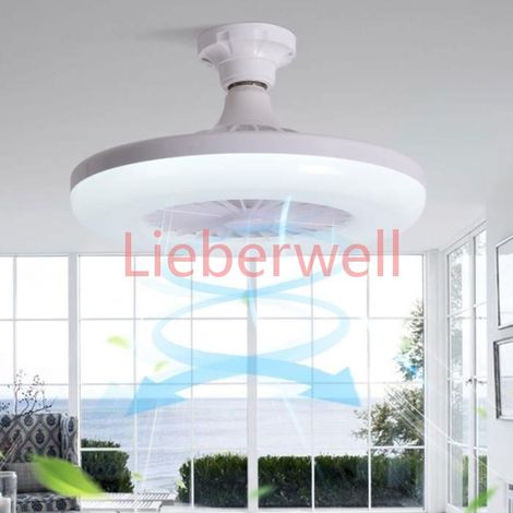 Plafonnier Petit Ventilateur De Plafond , WOVTE , 28 cm , Blanc , LED , Ultra,Silencieux Blanc blanc PLAFONNIER (1/4)