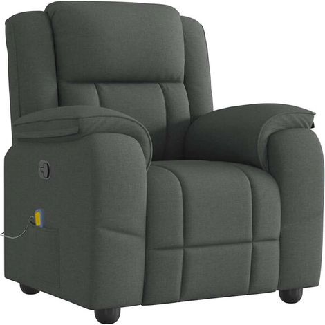 fauteuil de massage inclinable en tissu gris foncé (1/5)