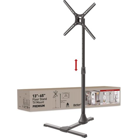 Support TV Pied pour écrans 13-65 Pouces, Inclinable, Support de Télévision Réglable en Hauteur jusqu'à 36 kg, Meuble, Fini lustré, pour LED OLED LCD, jusqu'à VESA 400x400mm (1/5)