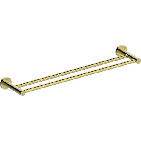 Essebagno Luisa Handtuchhalter 2 Stangen Edelstahl gold gebürstet