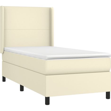 Giroletto a Molle con Materasso e LED Crema 100x200 cm vidaXL (1/5)