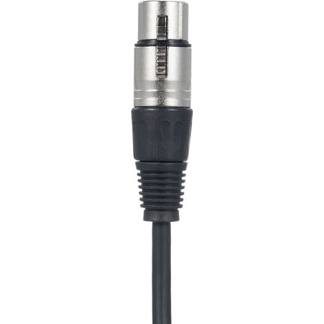 Ortviai Câble DMX512 XLR 3 broches mâle-femelle 1 m – noir/gris, haute qualité, compatible éclairage scénique (1/4)