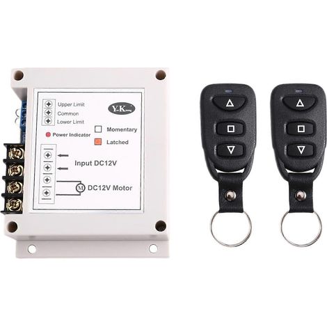 Télécommande sans fil DC12V 40A 400W pour moteurs de portes de garage, rideaux, volets roulants et plus encore. (1/5)