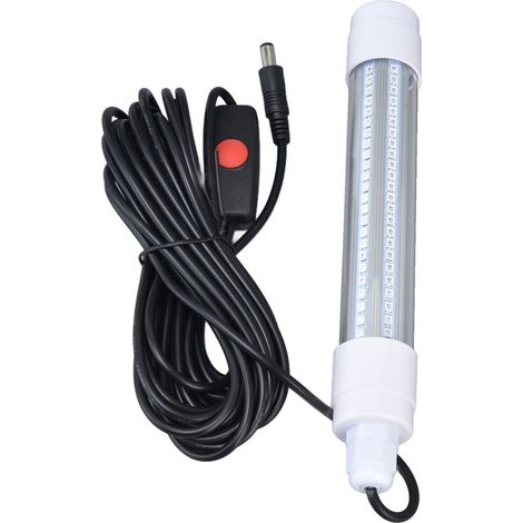Lampe de pêche submersible 16 W AC12-36 V 1300 lm LED pour la pêche de nuit, détecteur d'appâts pour aquarium, lumière bleue