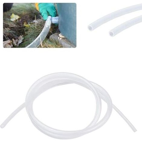 Pair Tuyau en silicone de 2 m x 4 mm, transparent, adapté à un usage alimentaire, tuyau flexible pour le transfert d'eau, air, huile (intérieur : 2 mm, extérieur : 4 mm) (1/5)
