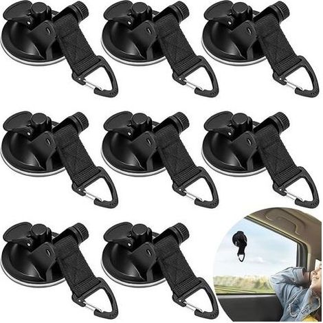 8 Pièces Ancre à Ventouse, Ventouse d'ancrage Multifonctionnel Ancre à Ventouse Robuste pour Auvents Latéraux de Voiture/Tentes/Camping Car/Auvents/Tentes/Bâches (1/5)