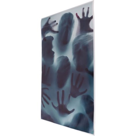 Décorations d'Halloween PVC grande fenêtre autocollant effrayant (1/5)