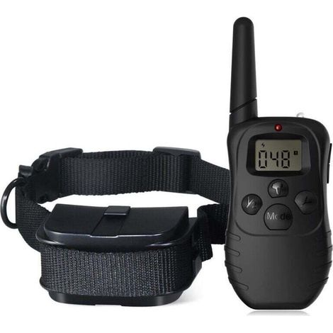 Hundetrainingshalsband - Elektrisches Hundehalsband, mit Piepton, Vibra Shock Hundetrainingshalsband, wasserdicht und wiederaufladbar, 300 Meter elektrisches Hundehalsband für Hundetraining,M