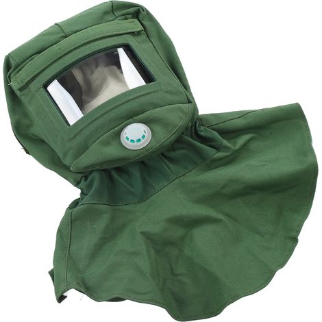 Capuche de sablage anti-poussière avec visière, protection faciale, cape en toile coupe-vent et résistante à la chaleur, anti-rayures, protège-cou, modèle unique (1/5)