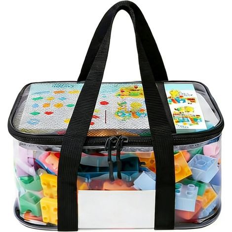 Sac de rangement LEGO transparent 26 x 17,5 x 15 cm 1 x pochette de rangement pour jouets Sac à main (1/5)