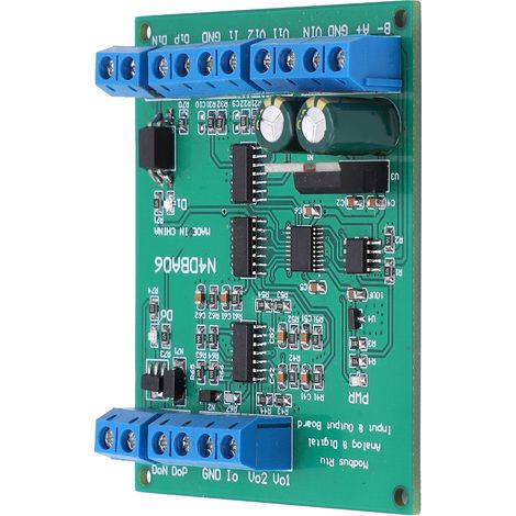 Module analogique-numérique RS485 8 canaux, convertisseur ADC/DAC, carte d'E/S N4DBA06, alimentation 12 V CC (1/5)