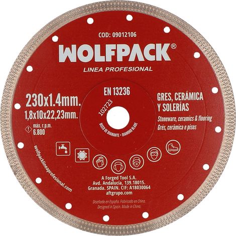 Disco diamantato Ø 230 mm. Porcellanato, Gres, Ceramica, Pavimentazioni. Segmento diamantato 10 mm. (1/5)