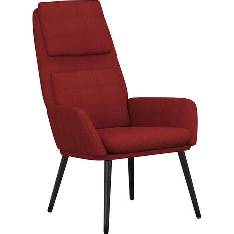 Sillón de relax de tela color rojo tinto vidaXL (1/5)