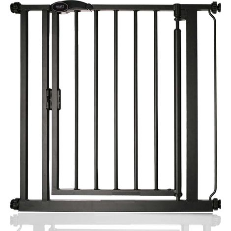 Safetots Barrière De Sécurité À Pression, Barrière D'escalier Pour Bébé 75cm - 82cm, Couleur Noir Mat (1/5)