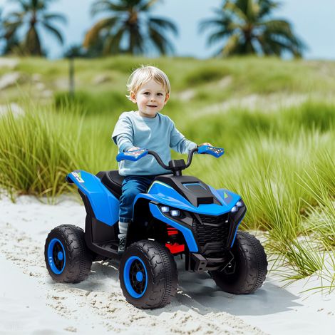 Elektroquad für Kinder, 3-6 km/h, LED-Scheinwerfer, Musik, USB, für 3-8 Jahre, Blau (1/5)