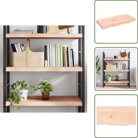 Wandregal 80x40x(2-6) cm Massivholz Eiche Unbehandelt - Wandregal - Eichendielen - Holzmöbel - Wohnraumgestaltung - Dekoration (1/5)