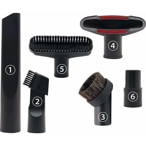 6 Pièces Accessoires pour Aspirateur, Convient aux Aspirateurs de Calibre 32 mm et 35 mm, pour Embout Aspirateur Karcher, Rowenta, Hoover, Xoiture, Bosch, Miele (1/5)