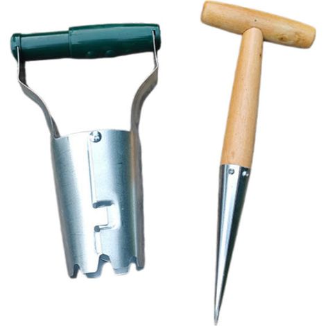Plantoir Bulbes Set - Outils Jardin, Libération Automatique Sol, Plantation Tulipes, Narcisses, Dahlias, Légumes (1/5)