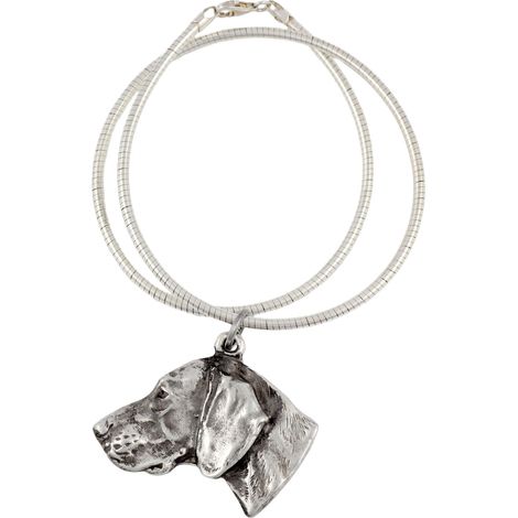 Weimaraner - collar para perros, joyería única para amantes de los perros, colgante único con una serpiente de Art-Dog (1/5)