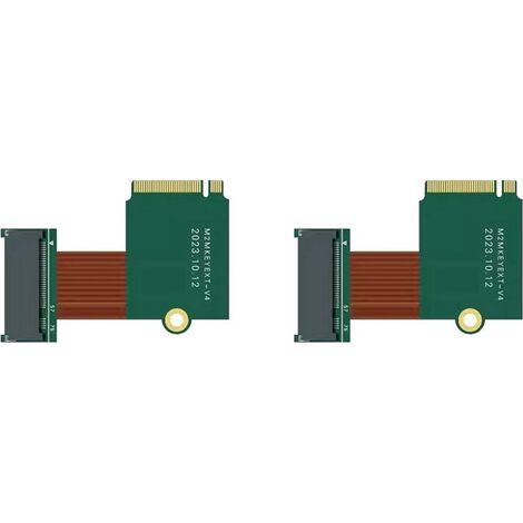 Carte adaptatrice DIY 2X 90 Version modifiée pour SSD NVMe PCIe 4.0 de 4 To et 8 To (2230 tr/min 2280)
