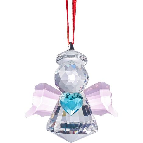 Angel En Verre - Décoration Fenêtre Porte Ornement Suspendu - Pour Intérieur Extérieur Voiture - 1 Pièce (1/5)