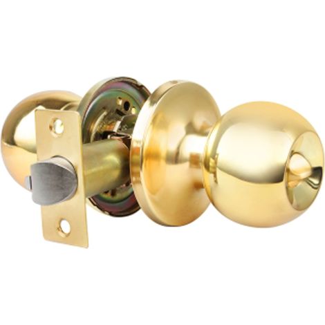 Pomo puerta handlock cilíndrico baño latón mate