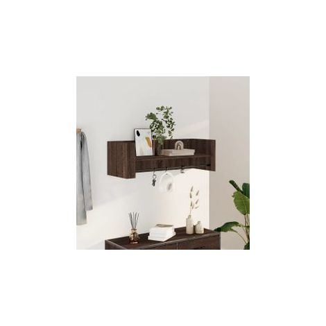 Étagère murale chêne marron 100x35x30,5 bois d'ingénierie (1/5)