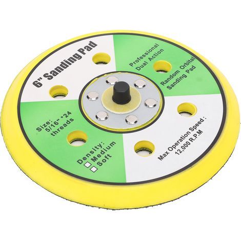 Ponceuse universelle 6 pouces, tampon de ponçage, disque de meulage rond, disque de polissage abrasif, roue 6 trous (1/5)