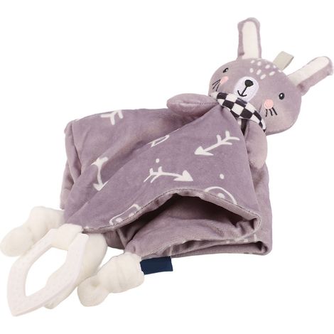 Couverture sensorielle bébé à mâcher, type B, avec clochette et doudou. (1/5)