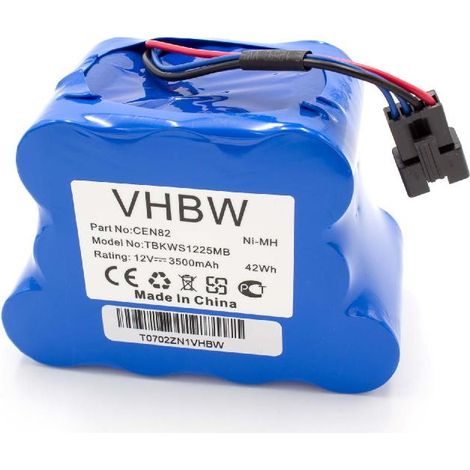 vhbw Batterie compatible avec Ecovacs Deebot 800, 810, 830, D8-Serie robot électroménager (3500mAh, 12V, NiMH, bleu)