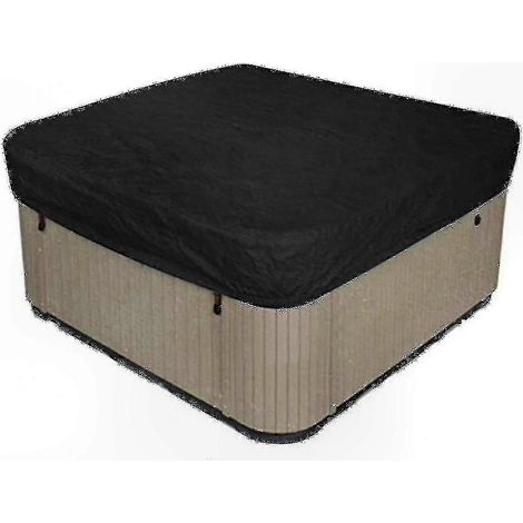 Couverture carrée imperméable et résistante pour spas extérieurs, en polyester, 244 x 244 x 30 cm (1/2)
