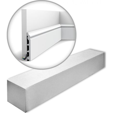 Orac Decor SX118-RAL9003-box LUXXUS CONTOUR 1 caja 14 piezas Zócalos 28 m