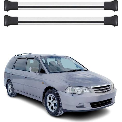 OMAC Aluminium-Dachträger für Honda Odyssey II 1999-2003 – Max. Traglast 75 kg – 2x Silber (1/5)