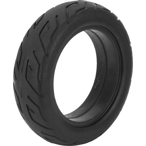 Pneu plein increvable 10x2.7-6.5 antidérapant, roue en caoutchouc solide 10 pouces, remplacement robuste pour trottinette électrique, bandage sans crevaison, compatible scooter, paire de 2. (1/5)