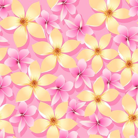 Tela decorativa para exteriores tipo oxford - motivo floral sobre fondo rosa I DX115 (1/5)