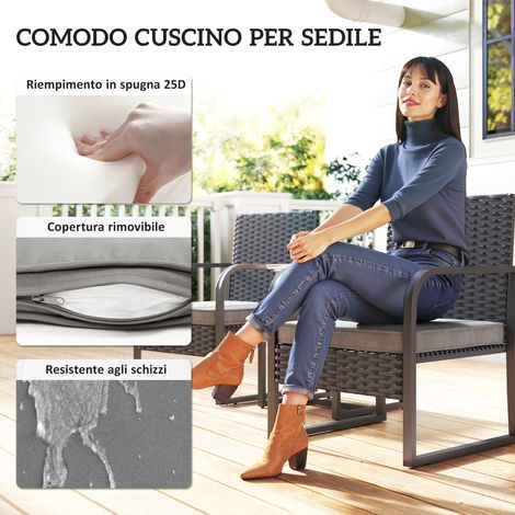 Lot de mobilier de balcon : 2 fauteuils rotin noir + table basse verre, idéal pour terrasse et extérieur