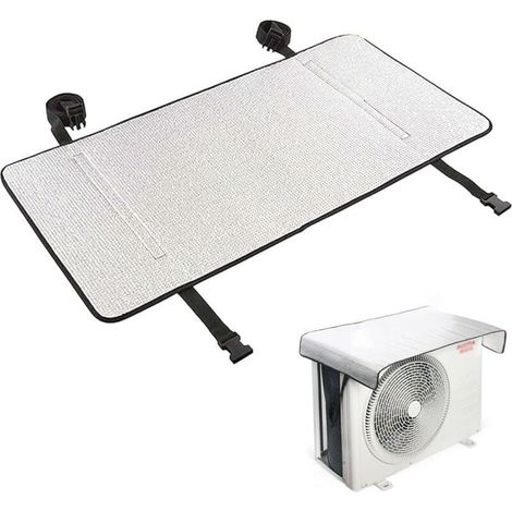 Housse Protection Climatiseur Extérieur Anti Pluie UV Film Aluminium Réfléchissant 80x40 cm (1/4)