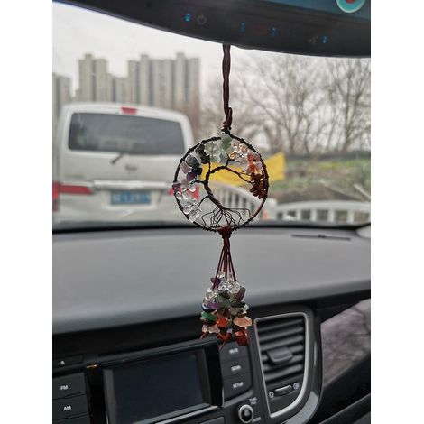Guérison Cristal décor Arbre de Vie Voiture Suspendus Accessoires 7 Chakras Pierres méditation Ornements décoration Murale Bonne Chance décoration de la Maison (1/4)