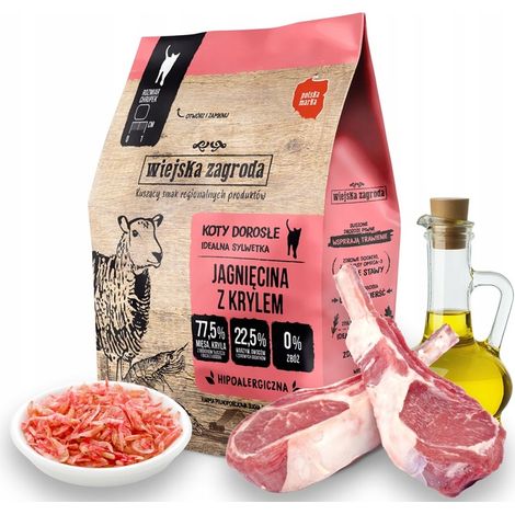 COUNTRY FARM Lamm mit Krill 1,6 kg Futter für sterilisierte Katzen