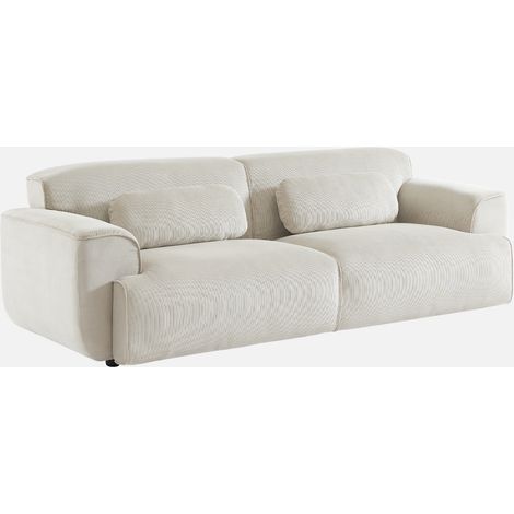 Sofá de terciopelo pana fina, 3 plazas